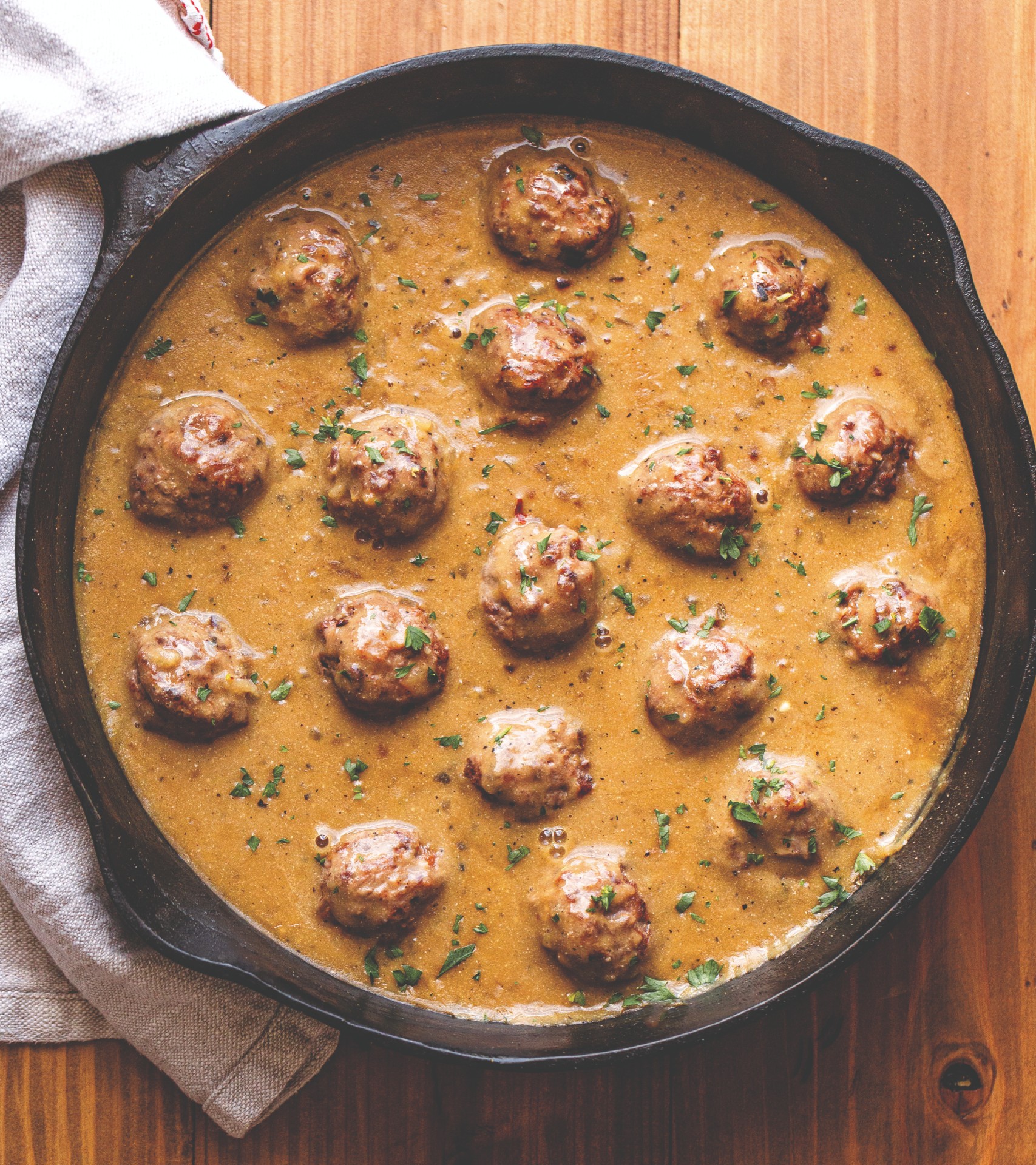 Venison Meatballs in Swedish Cream Sauce