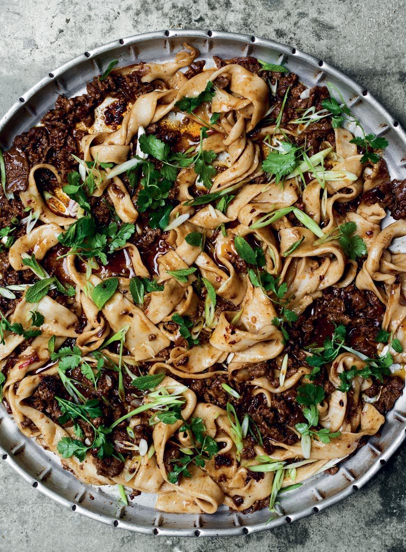 Hand-Pulled Noodles with Spicy Sichuan Peanut Sauce
