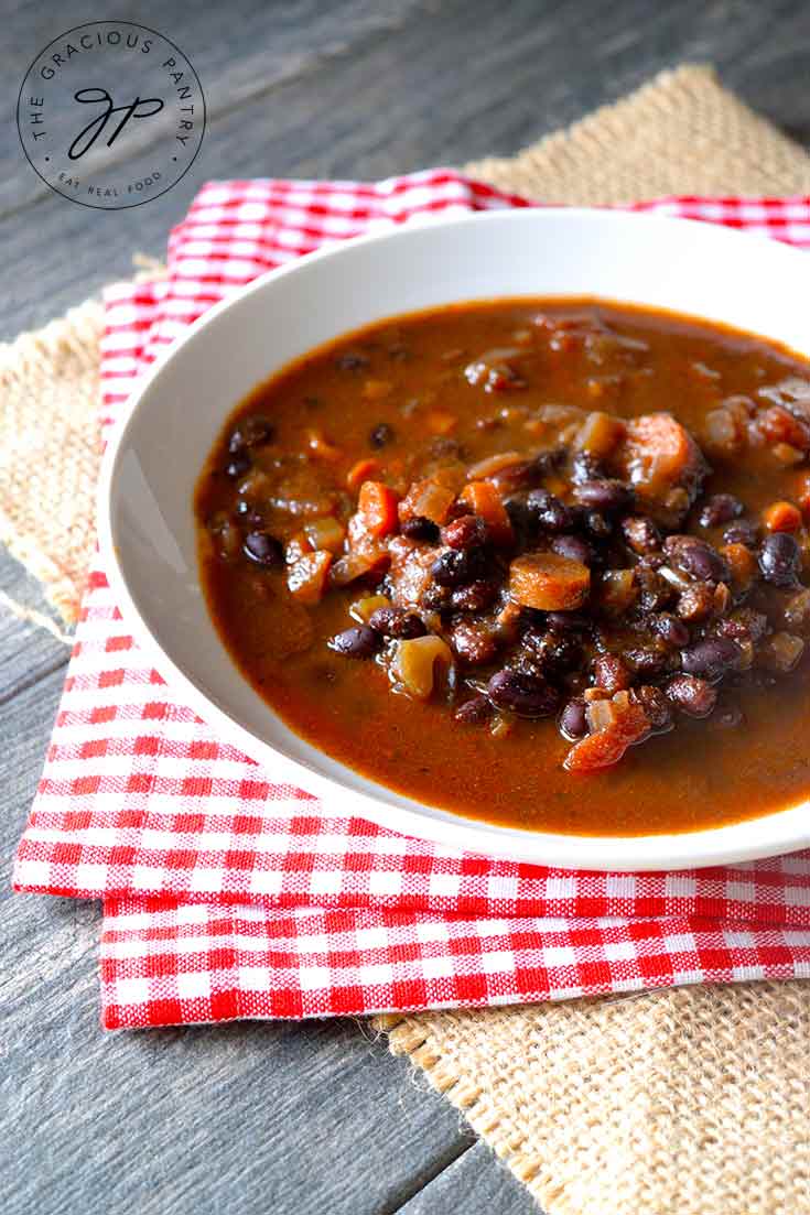 Instant Pot Spicy Black Bean and Vegetable Soup