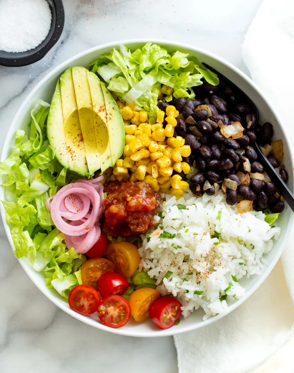 One-Pot Black Bean and Rice Burrito Bowl