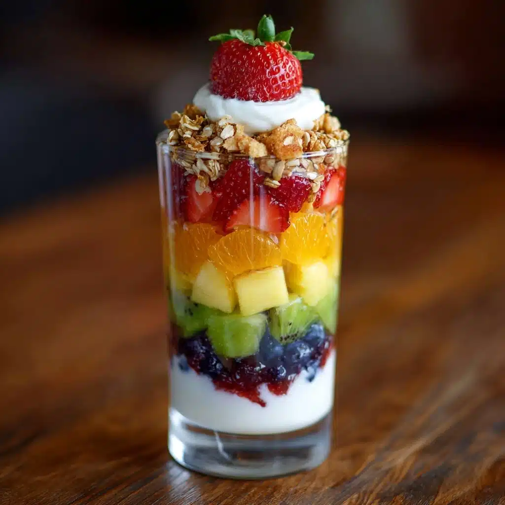 No-Bake Rainbow Fruit Yogurt Parfait