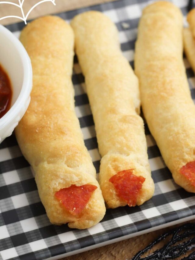 Twisted Italian Herb Witch Finger Breadsticks with Almond Nails
