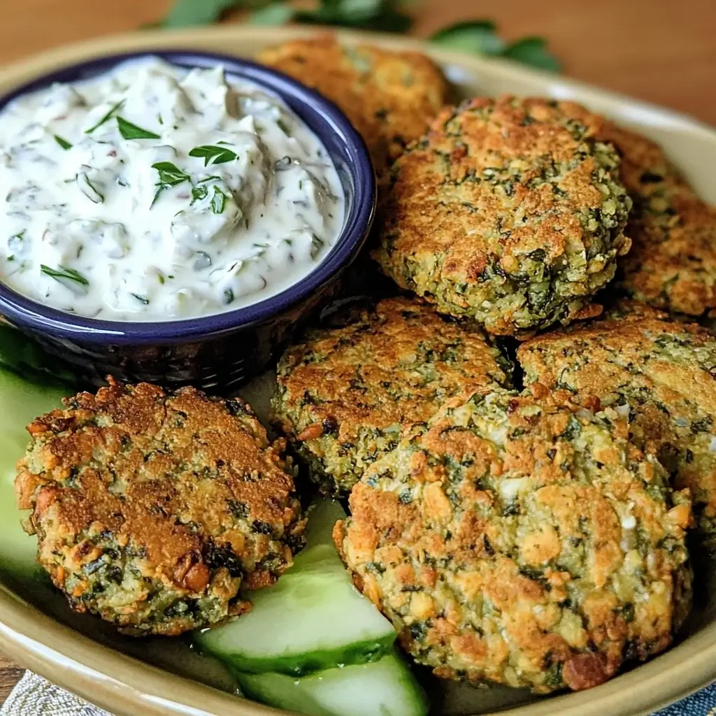 Baked Falafel Bowl with Tzatziki and Herb Salad
