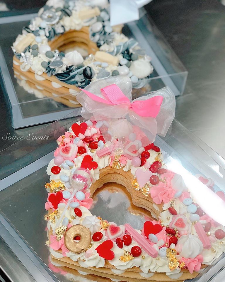 Candy-Packed Deep-Dish Heart Cookie Cake with Pink Buttercream