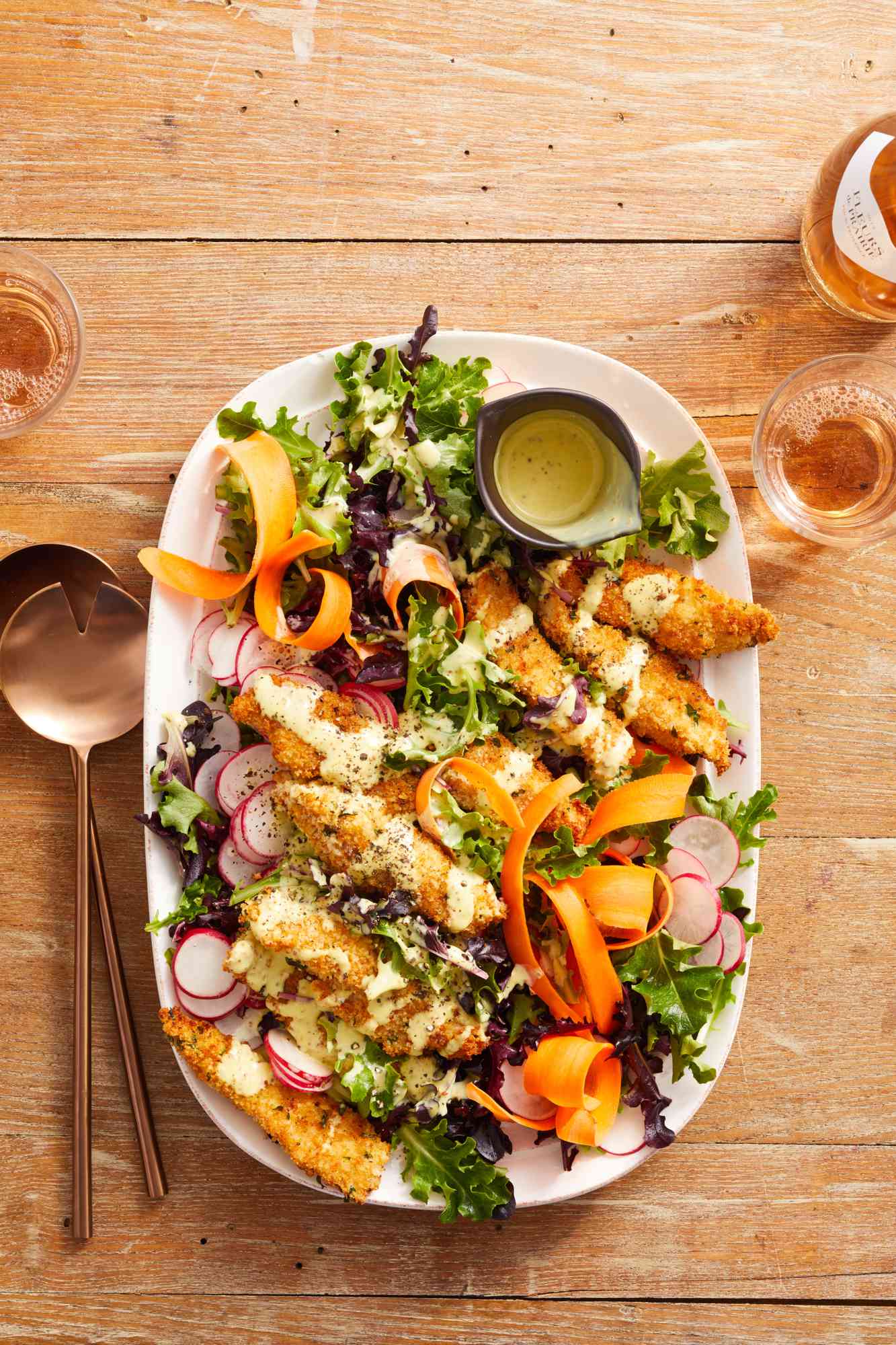 Lavender-Infused Honey Chicken with Garden Herb Salad