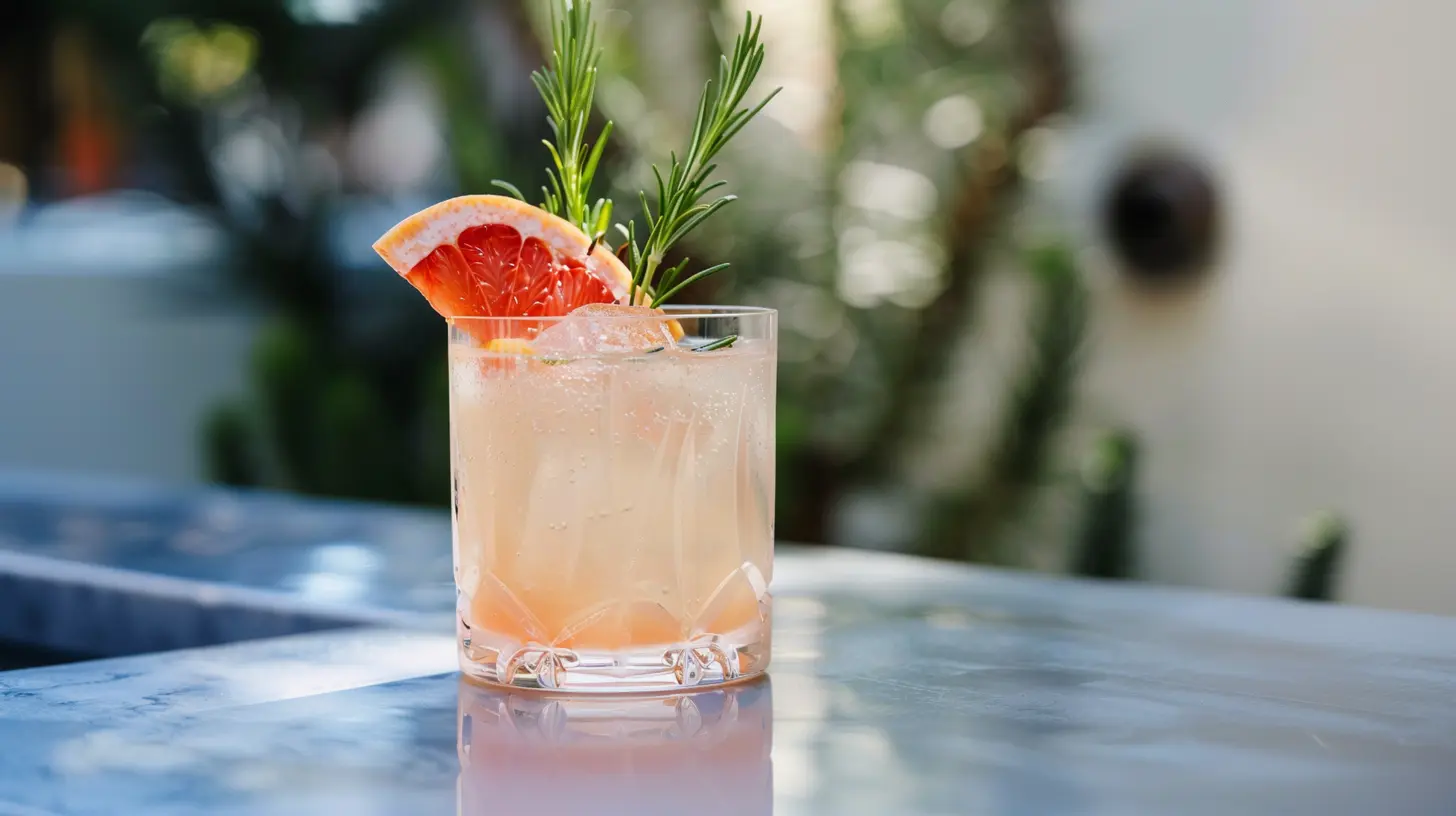 Citrus-Infused Gin and Grenadine Fizz