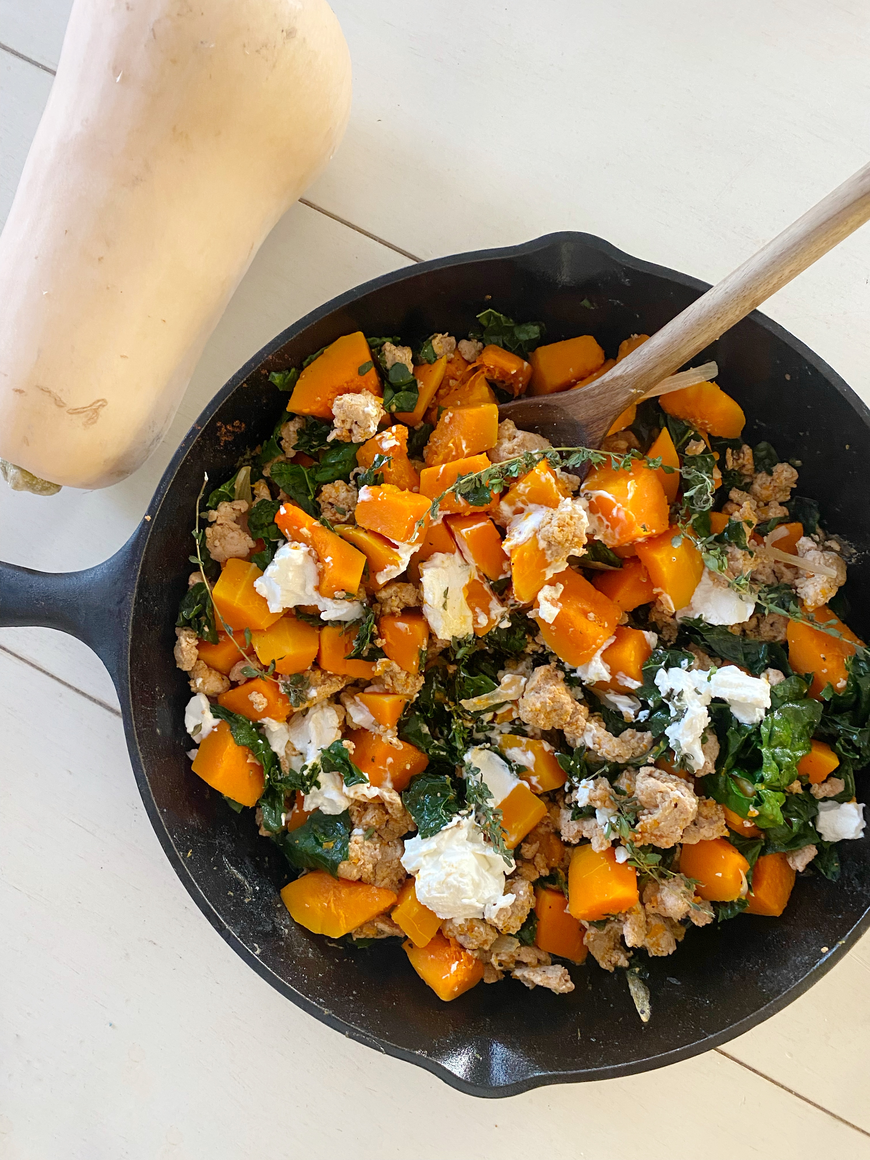 Spiced Turkey and Butternut Squash Skillet