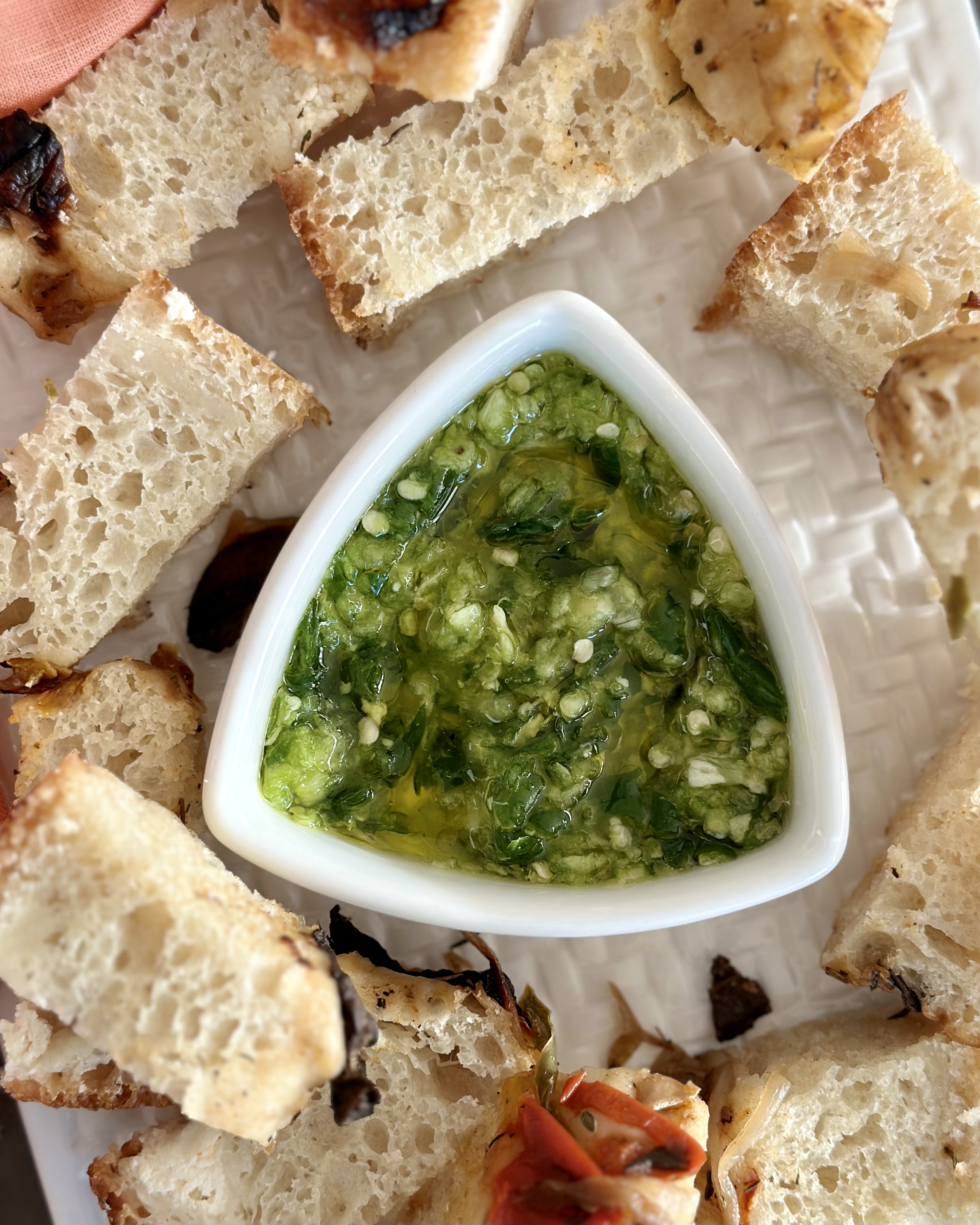 Garlic and Chili Infused Olive Oil Dip