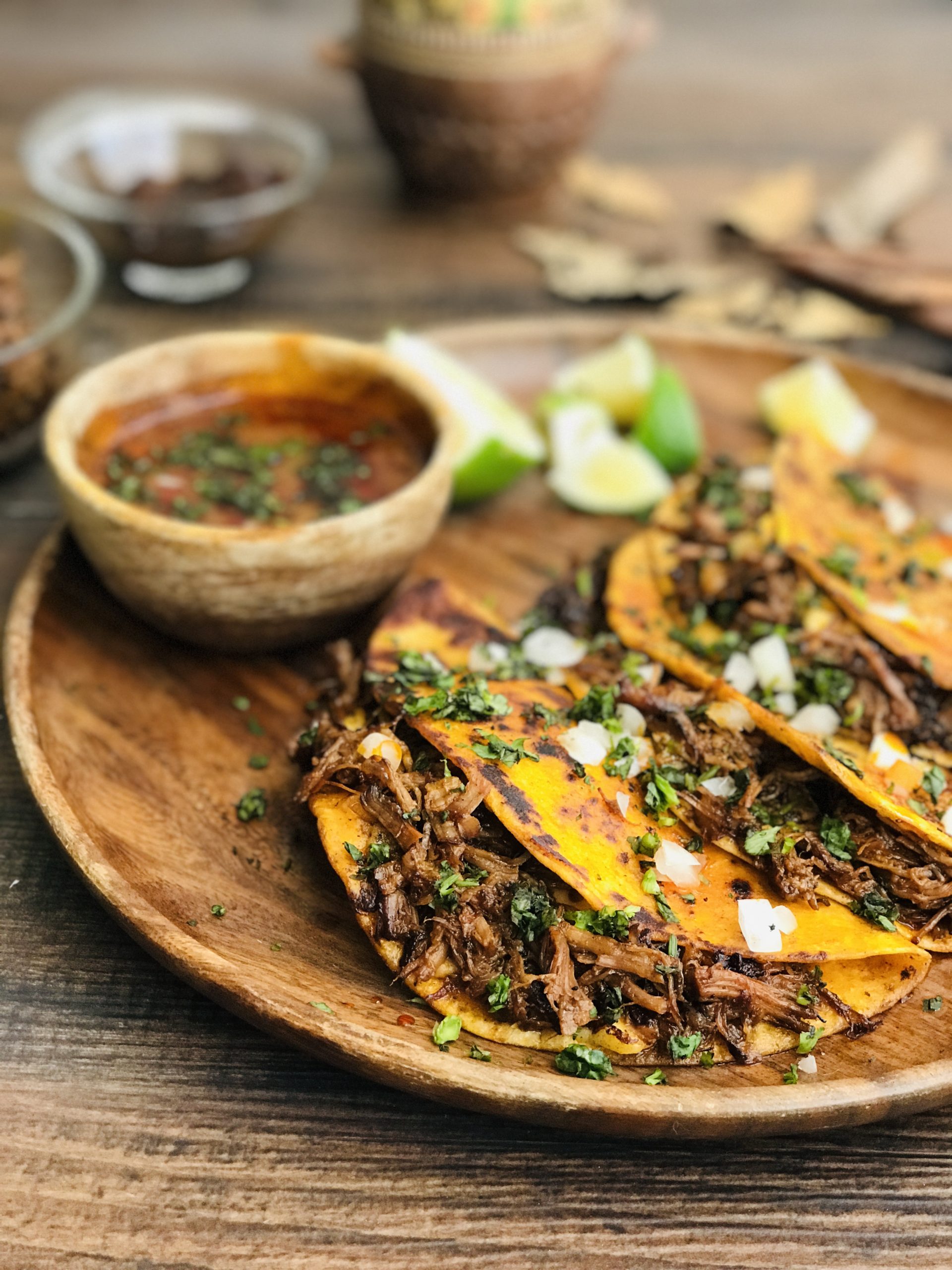 Slow-Cooked Beef Birria Tacos with Guajillo Chile