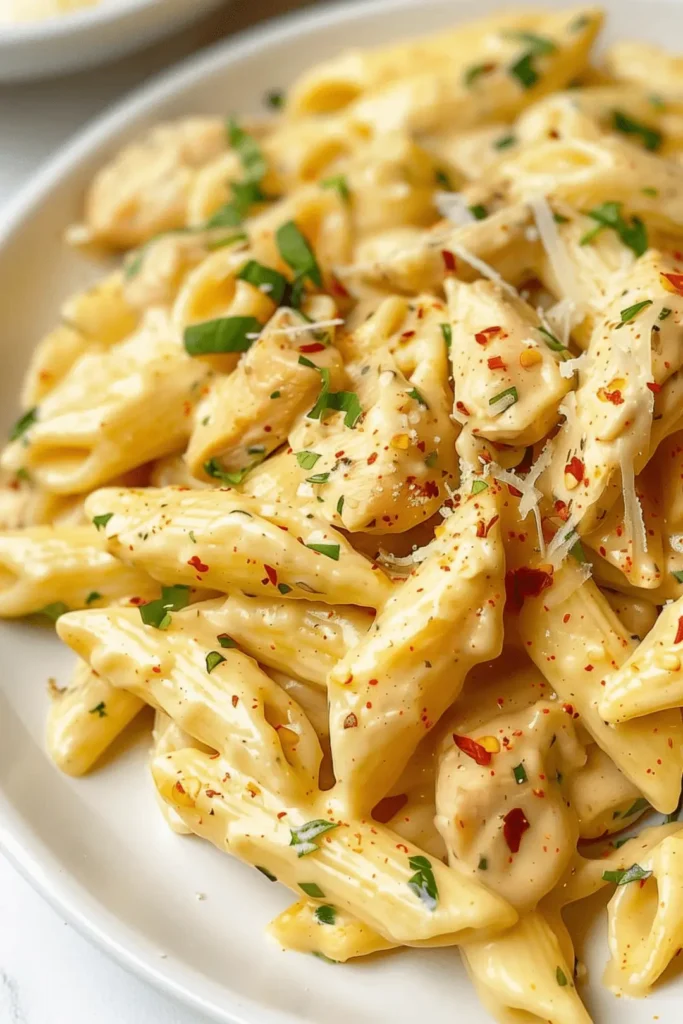 American BBQ Chicken Pasta with Parmesan