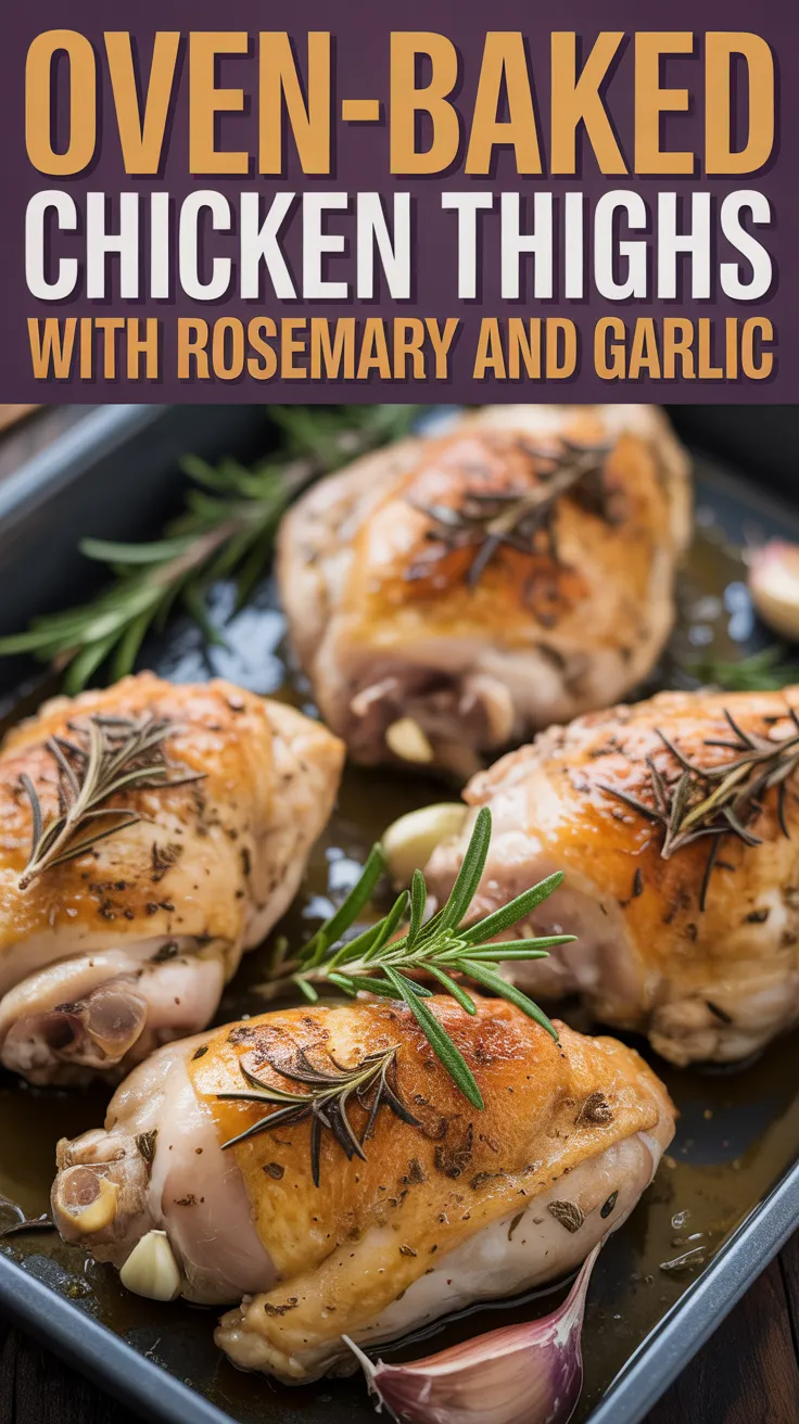Crispy Oven-Baked Chicken Thighs with Rosemary and Garlic