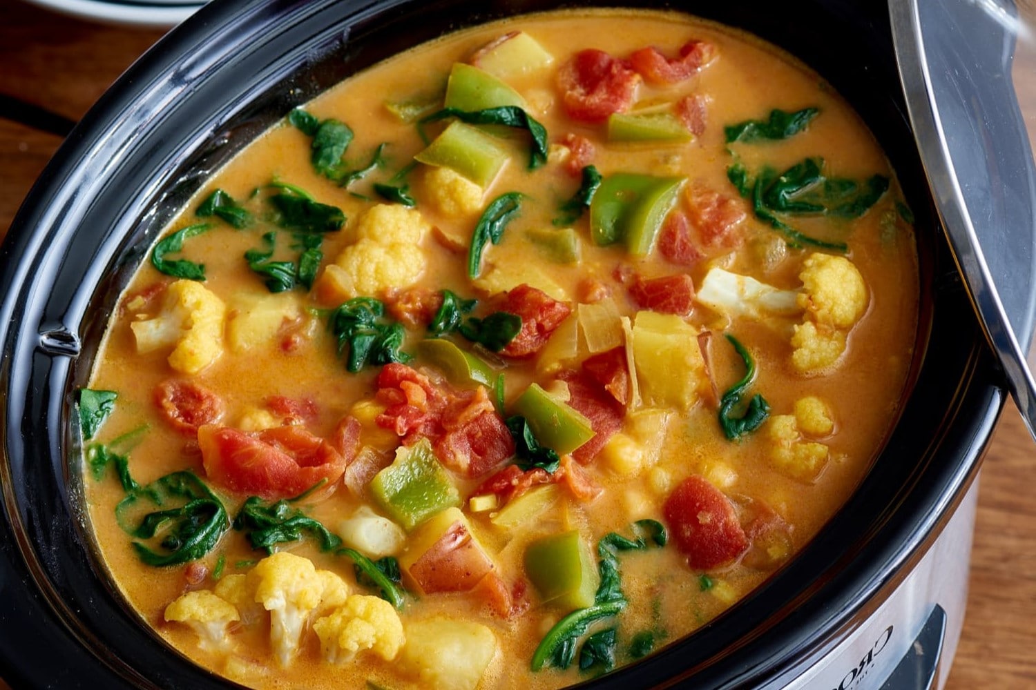 Slow Cooker Curried Lentil and Vegetable Stew