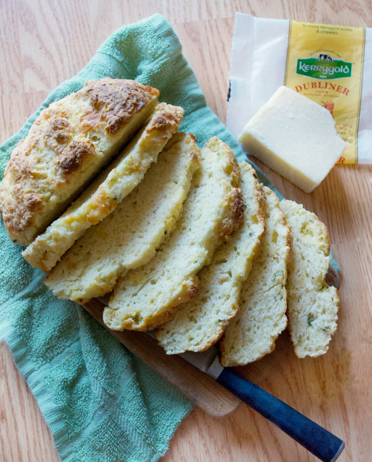 Pan-Fried Irish Soda Bread with Sharp Cheddar and Chives