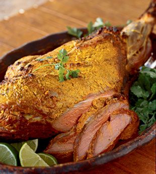 Tandoori-Spiced Roasted Lamb with Herb Rub