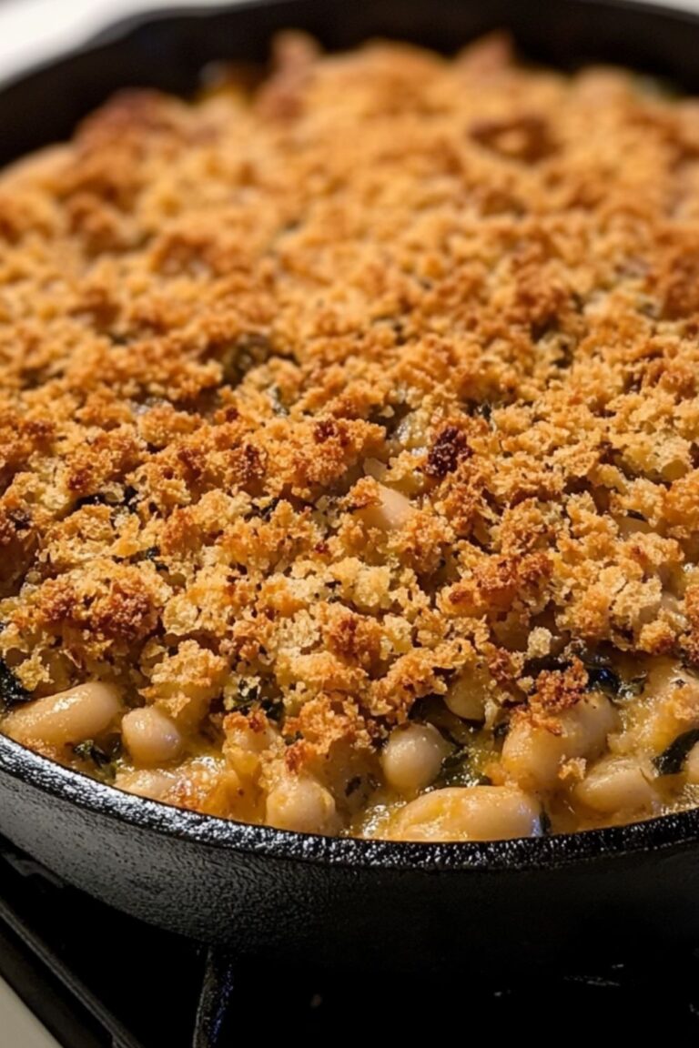 Cassoulet with Mixed Meats and Herb-Infused Breadcrumb Topping