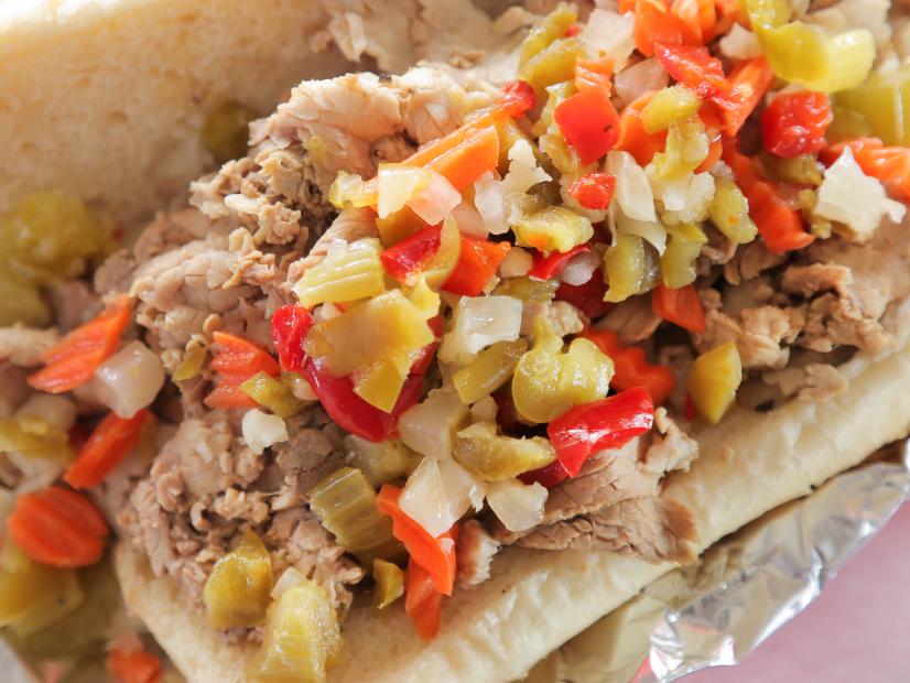 Chicago-Style Italian Beef Sandwich with Giardiniera Relish