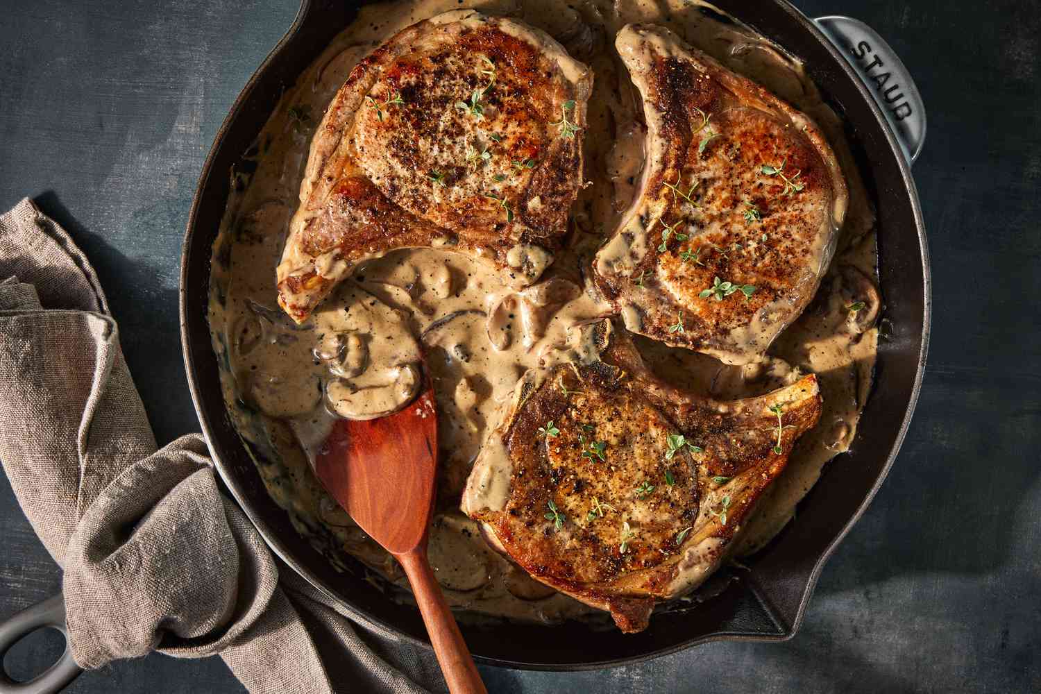 Pan-Seared Pork Chops with Mushroom Marsala Sauce