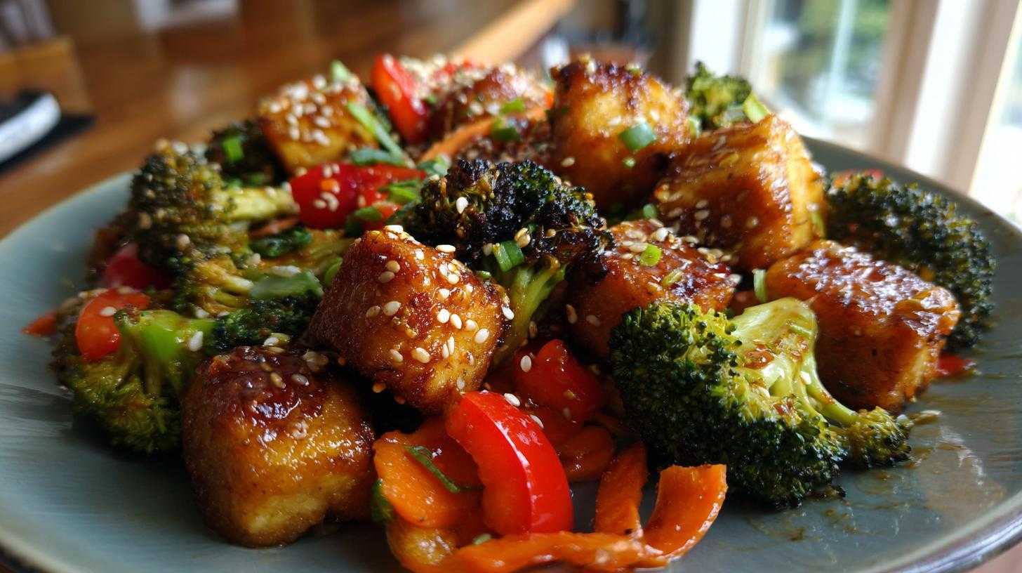 Stir-Fried Tofu with Ginger and Sesame Sauce