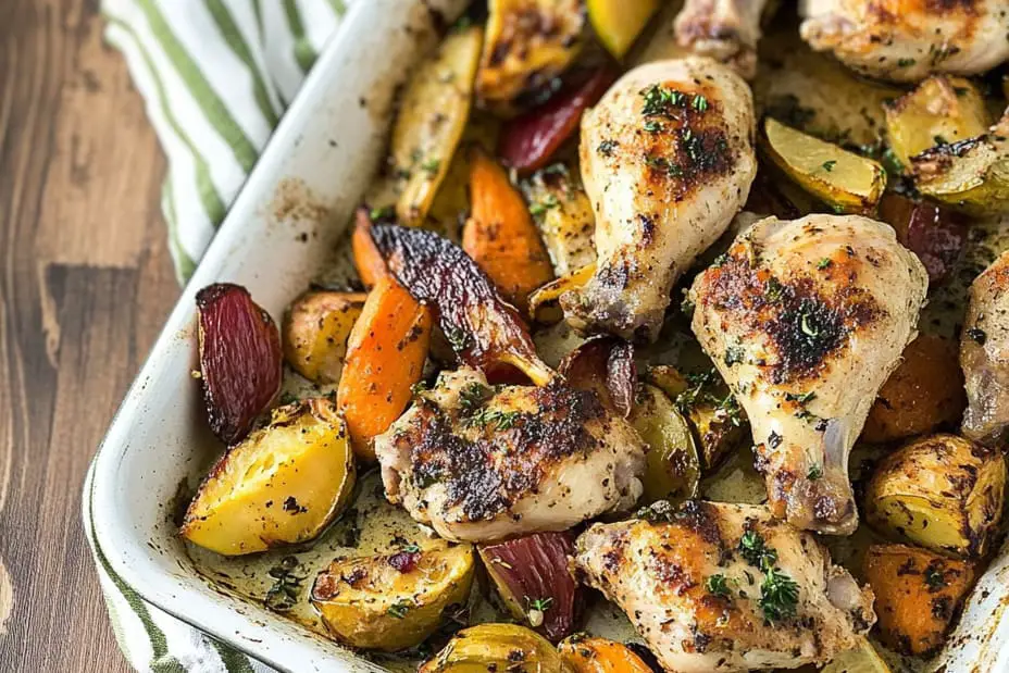 Sheet Pan Za'atar Chicken with Sumac Roasted Vegetables