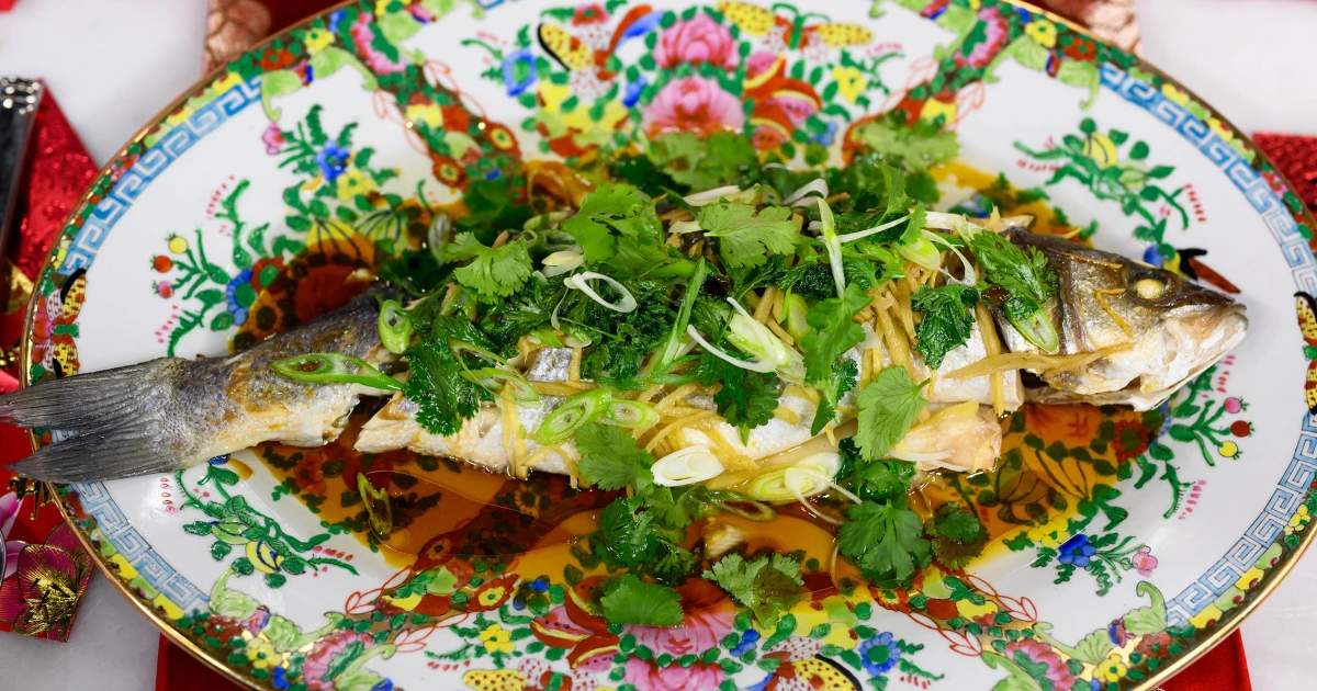 Ginger-Scallion Steamed Whole Fish