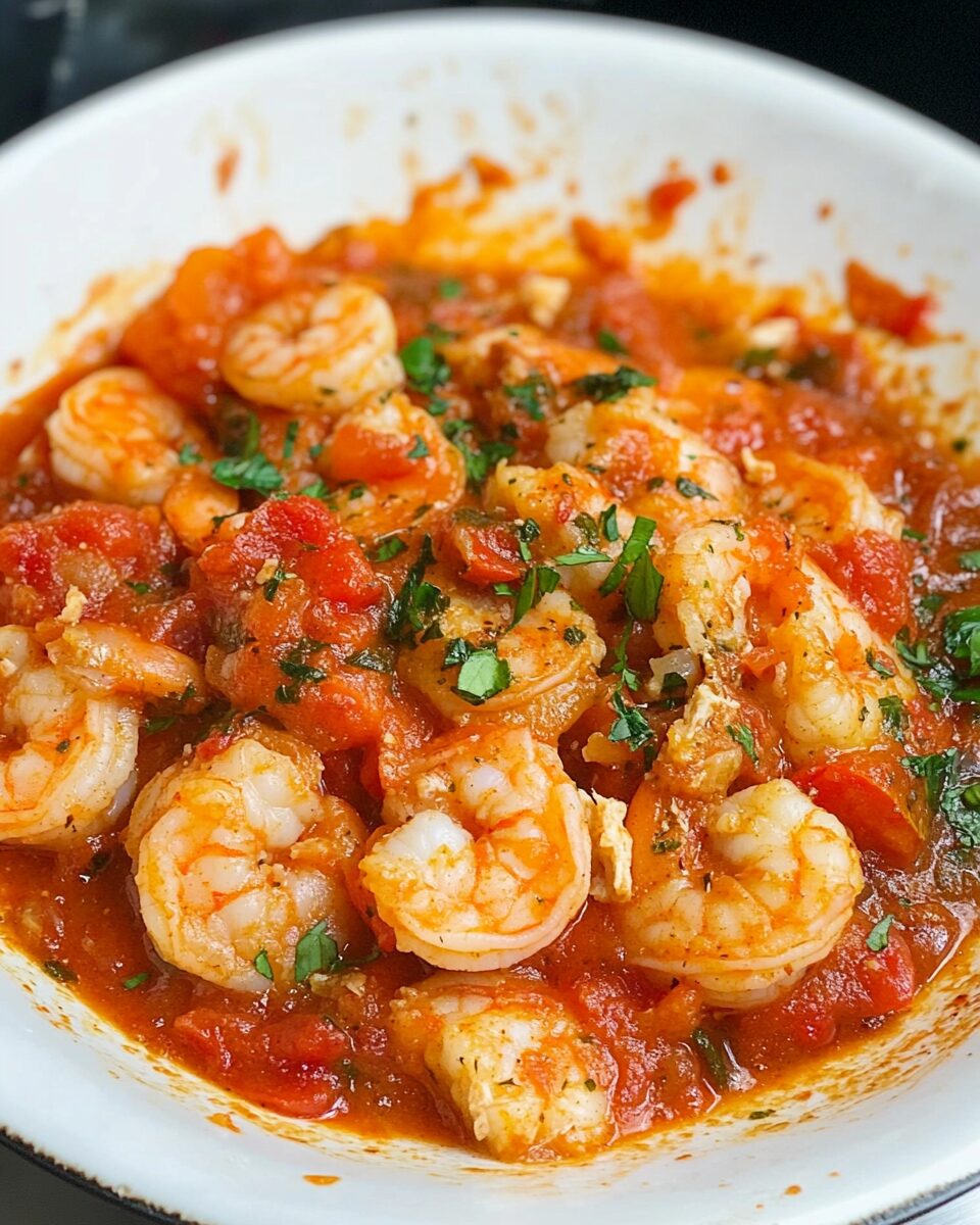 Sautéed Shrimp with Garlic and Spicy Tomato Sauce
