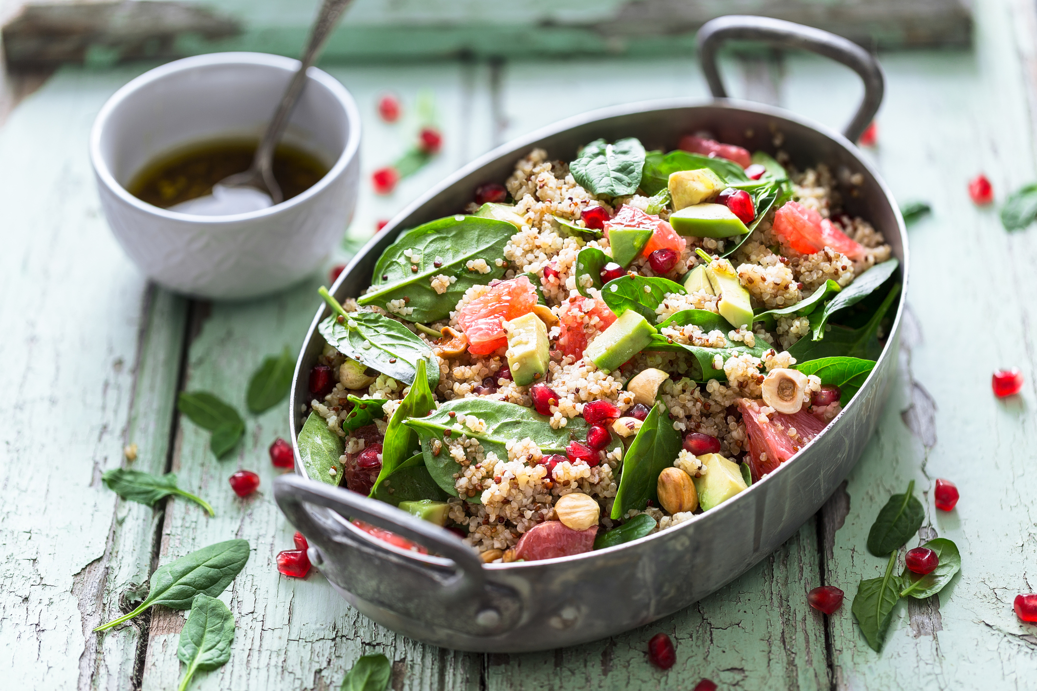 Herbed Annual Greens and Quinoa Salad with Citrus Vinaigrette