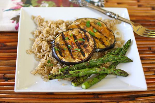 Grilled Miso-Glazed Eggplant with Sesame and Scallions