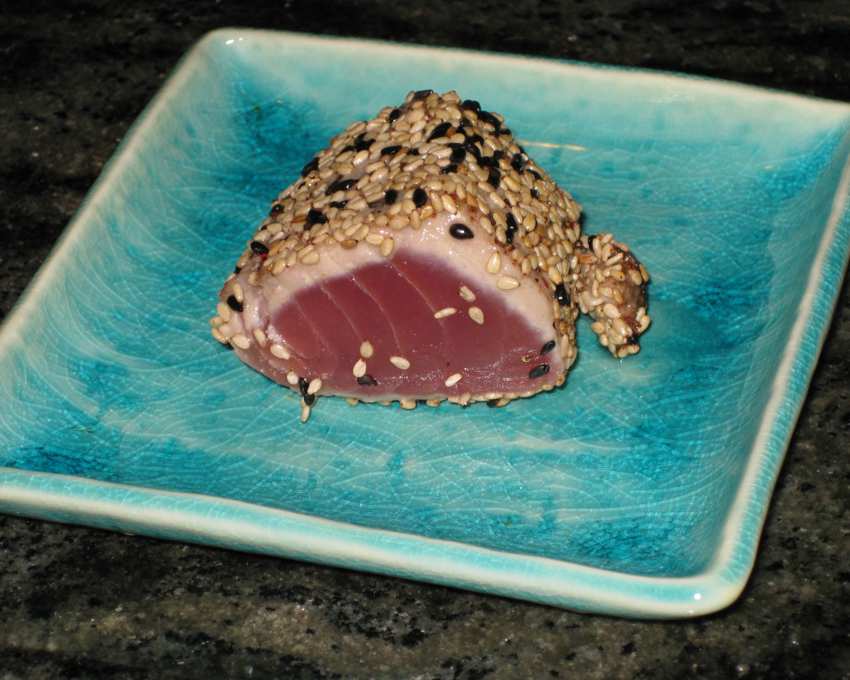Seared Tuna Crudo with Sesame Soy Dressing