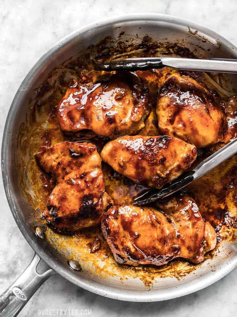 Pan-Seared Chicken Thighs with Spiced Honey Glaze
