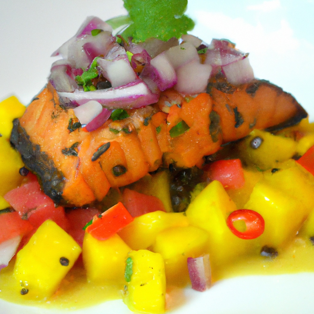 Jamaican Jerk Salmon with Pineapple Salsa