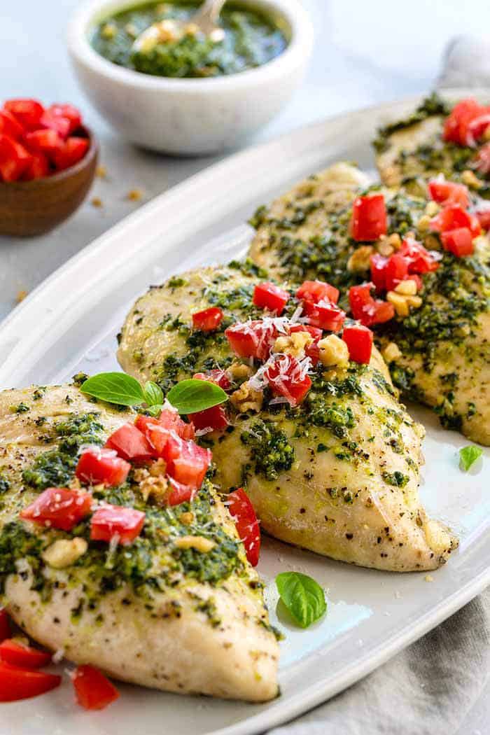 Grilled Lemon-Infused Chicken with Sun-Dried Tomato Pesto