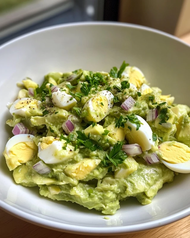 High-Protein Keto Egg Salad with Avocado and Mustard