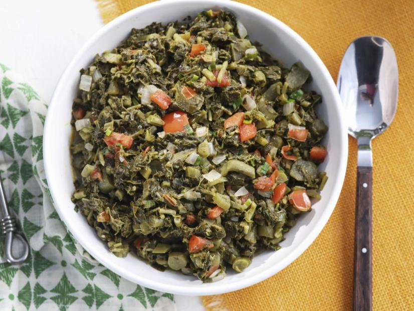 Fried Bake with Salted Cod and Callaloo Filling
