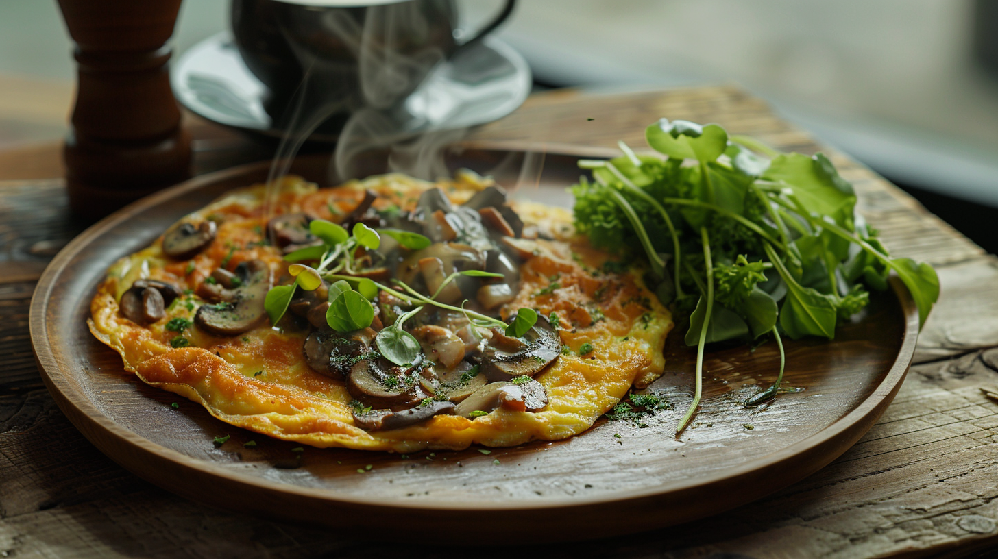 Savory French Mushroom and Herb Omelette