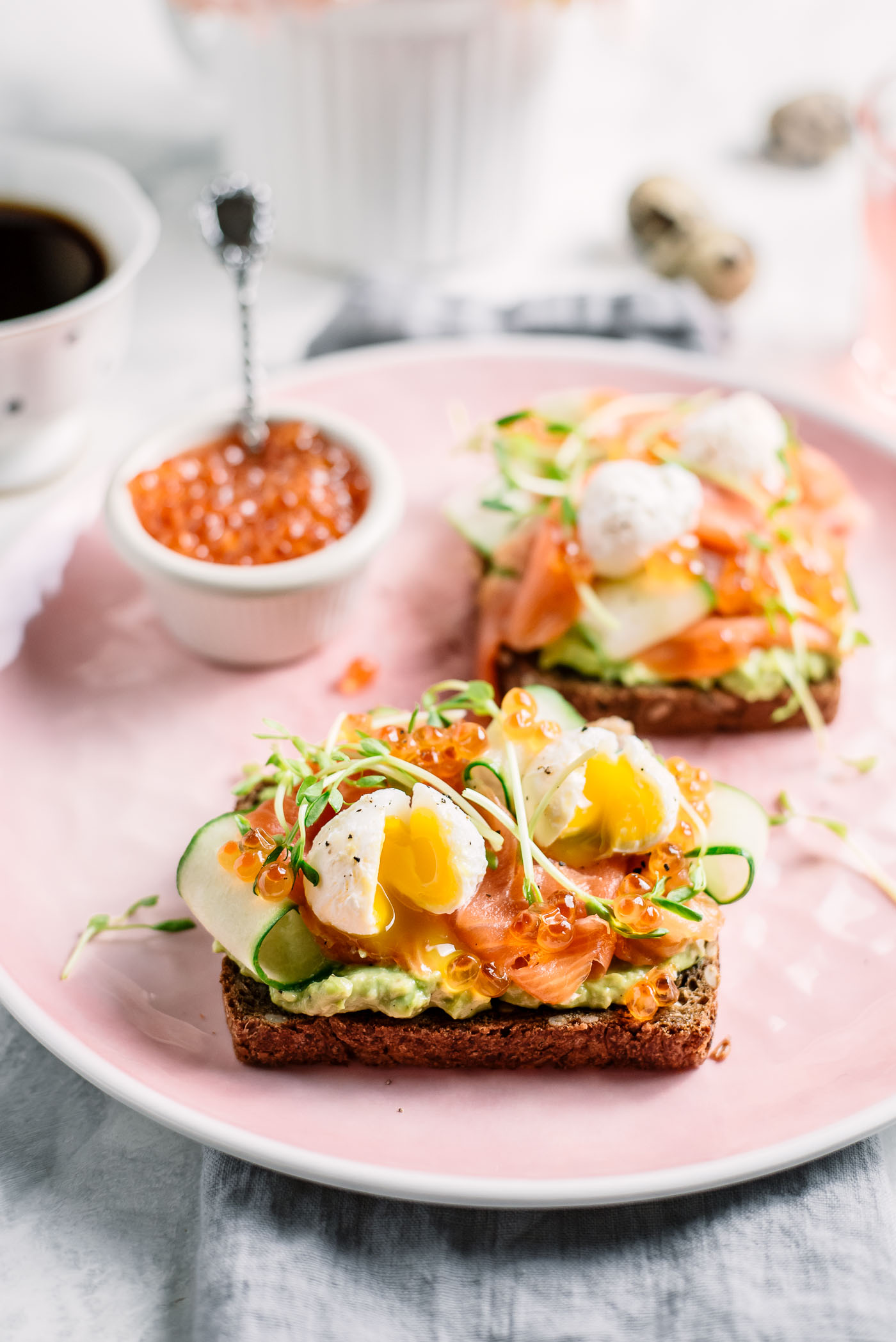 Avocado & Smoked Salmon Breakfast Tostadas