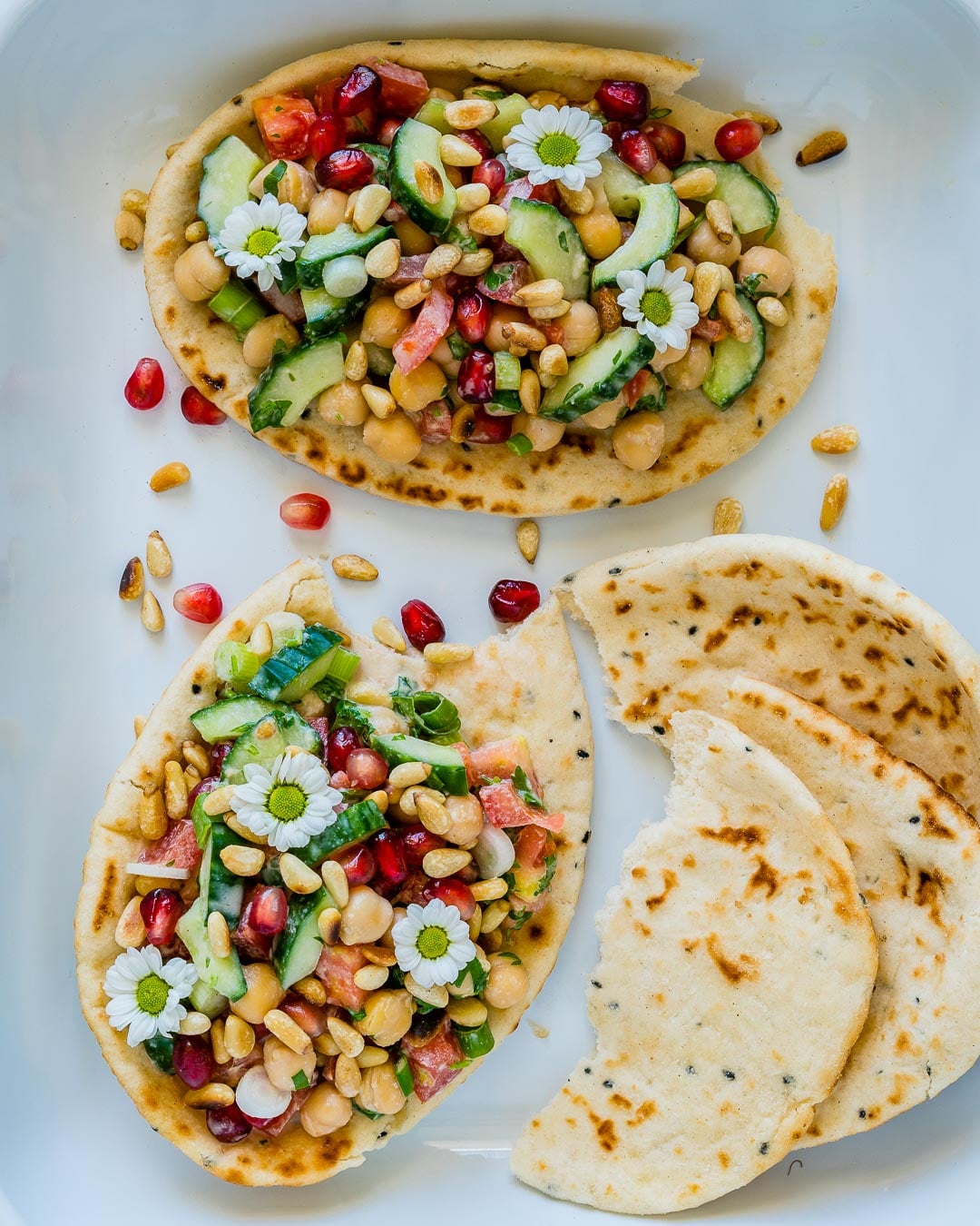 Mediterranean Avocado & Chickpea Salad with Lemon-Tahini Dressing