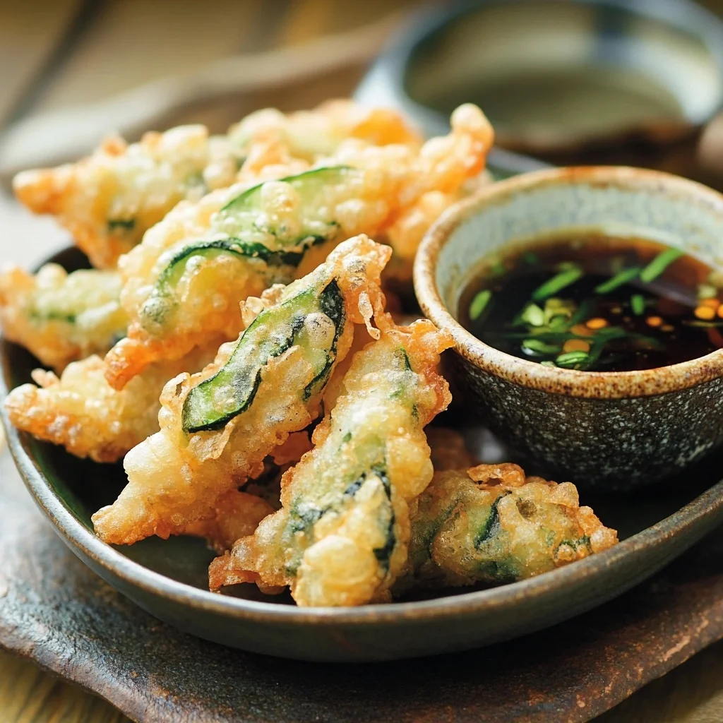 Tempura Vegetable Fritters with Dipping Sauce
