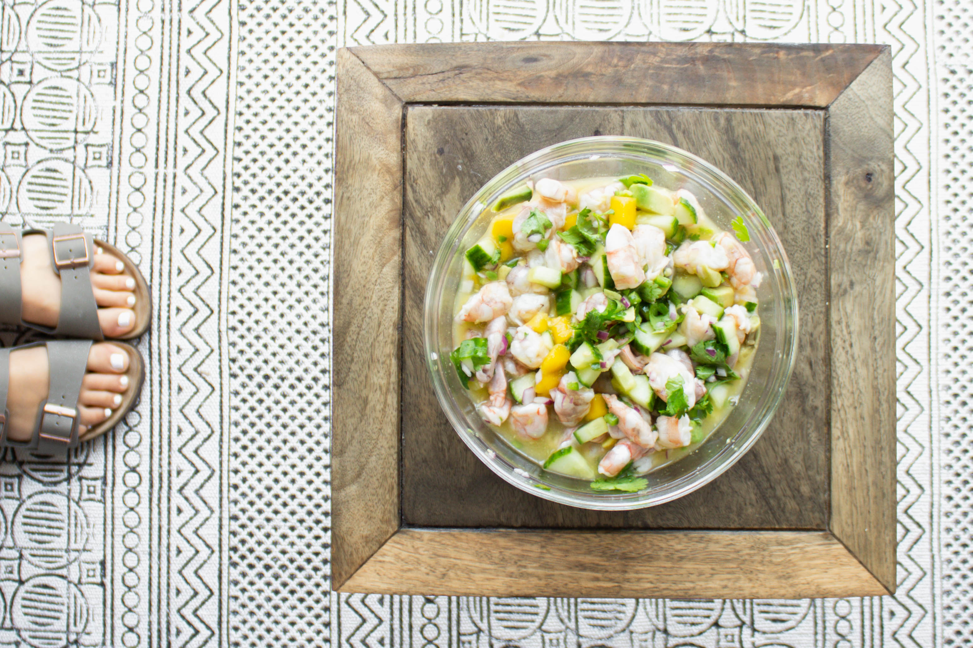 Lime-Marinated Shrimp Ceviche with Cucumber