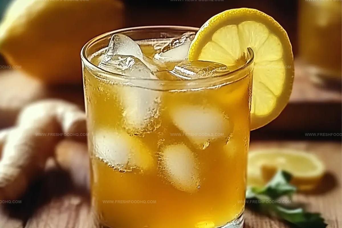 Citrus-Mint Iced Green Tea with Honey and Ginger