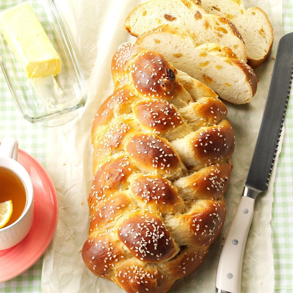 Honey-Saffron Challah Braided Bread