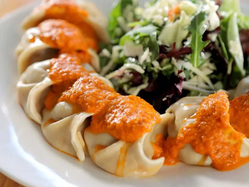 Steamed Tibetan Momo Dumplings with Yak Meat and Ginger