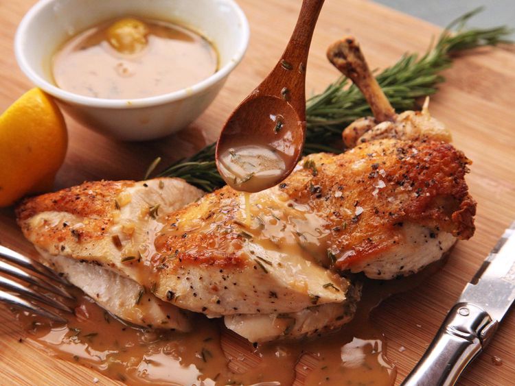 Pan-Seared Chicken with Rosemary and Lemon Sauce
