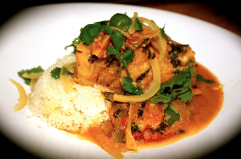Strait of Hormuz Spiced Fish Tagine with Preserved Lemon and Olives