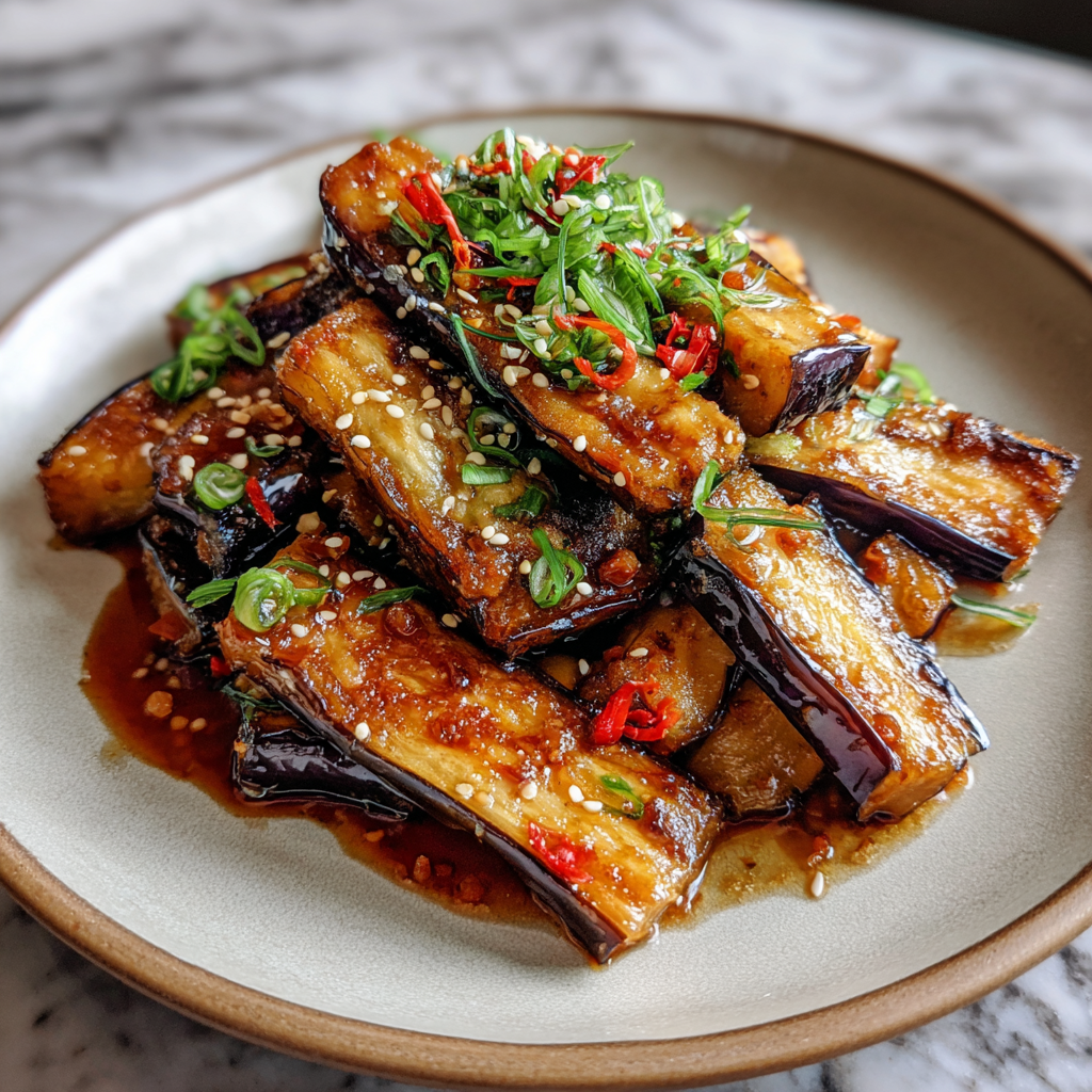 Stir-Fried Asian Eggplant with Garlic and Soy Glaze