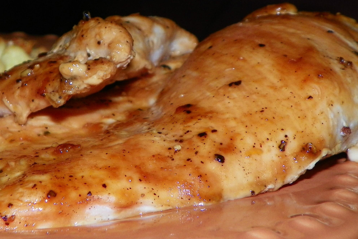 Baked Blood Orange and Pomegranate Molasses Glazed Chicken Thighs