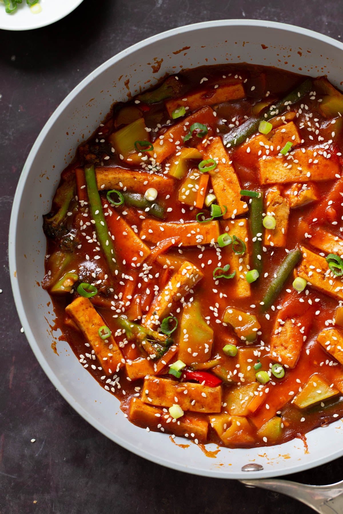 Spicy Korean-Style Tofu Stir-Fry with Gochujang