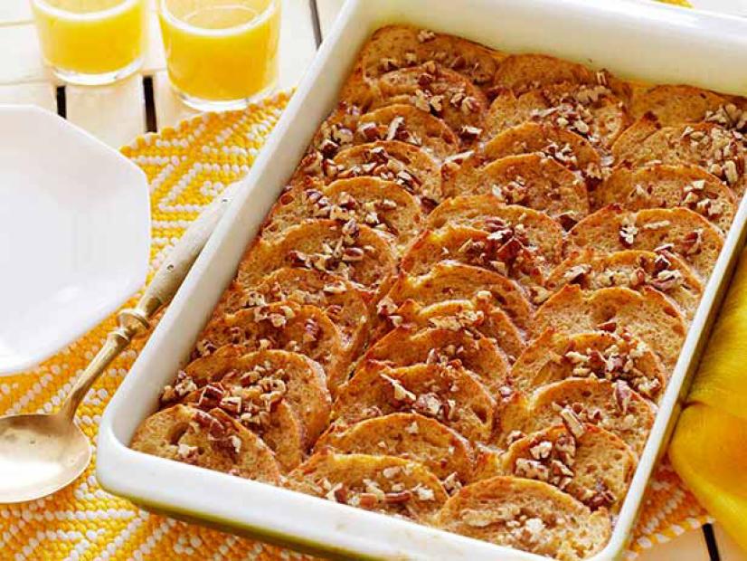 Spiced Pecan and Orange Glazed King Cake French Toast Bake