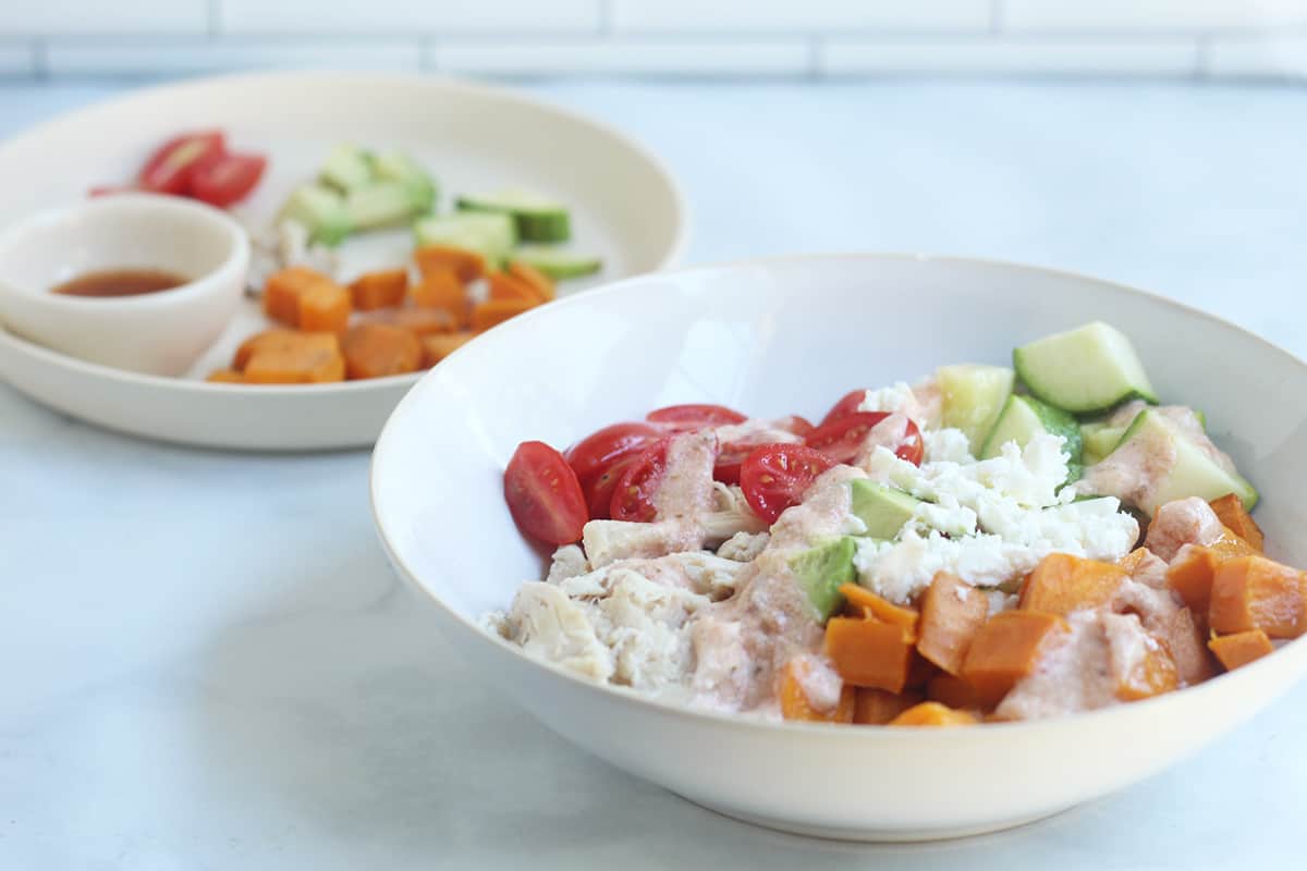 Crispy Sweet Potato & Herb Egg Bowls
