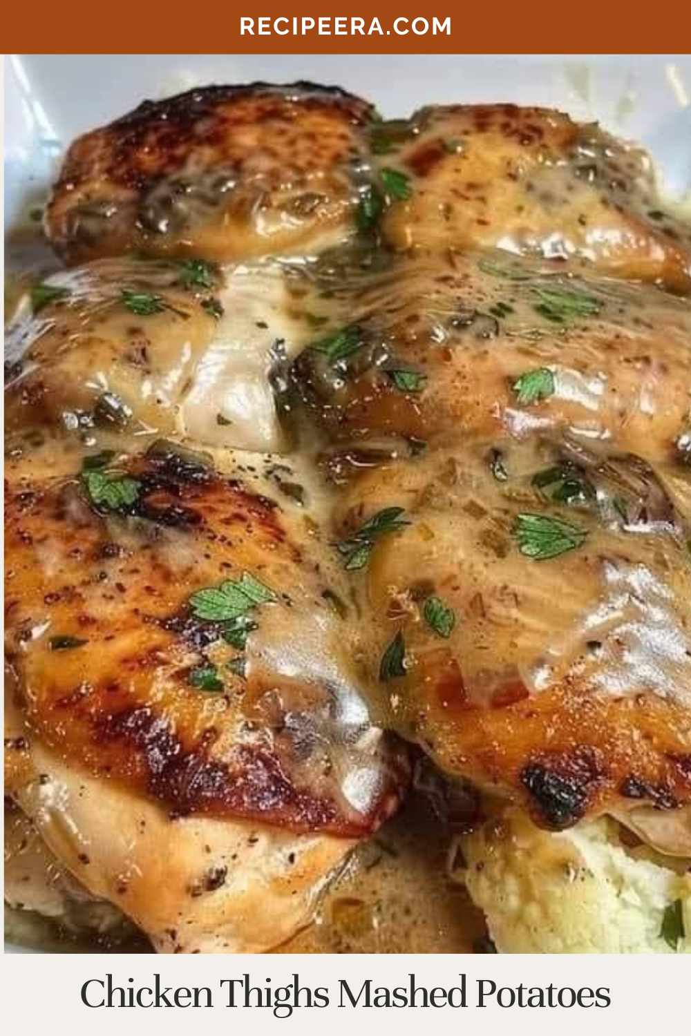 Honey-Glazed Chicken Thighs with Garlic Mashed Potatoes