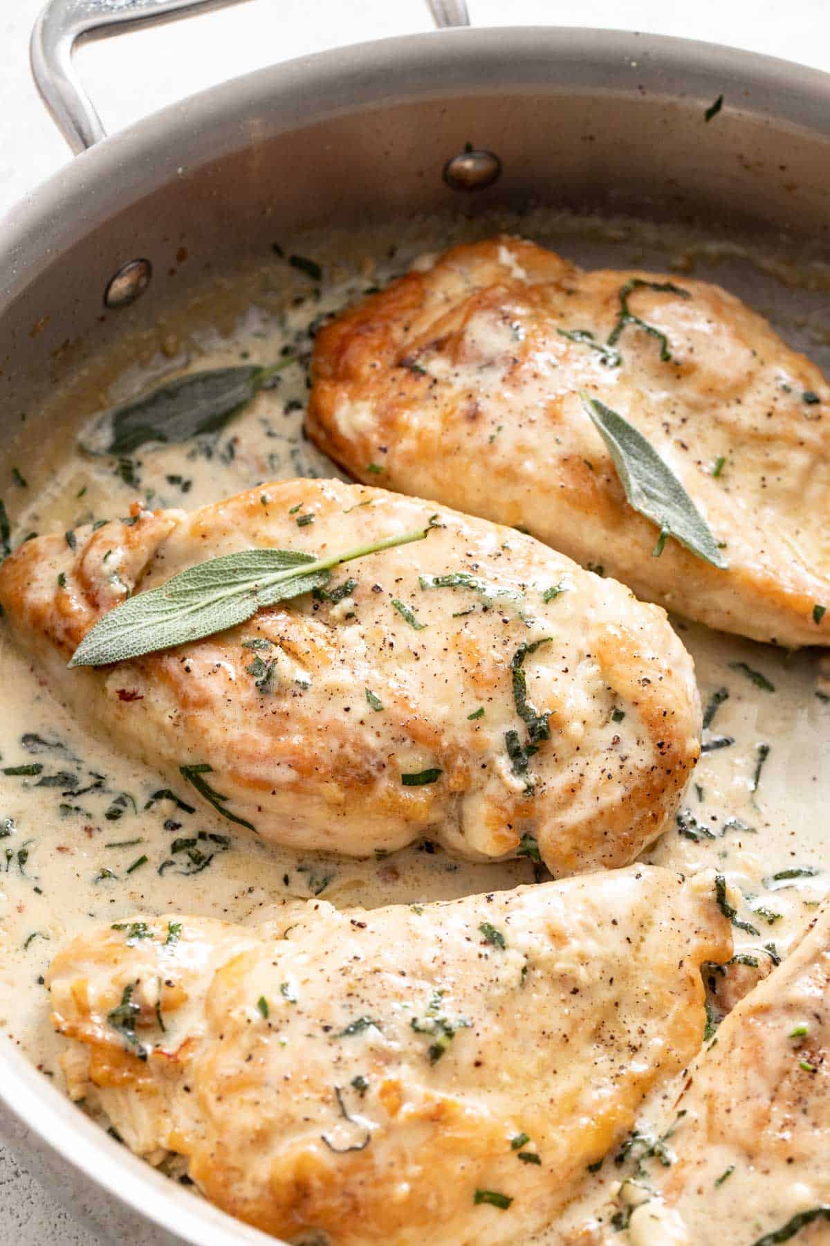 Pan-Seared Chicken with Mustard Sage Sauce